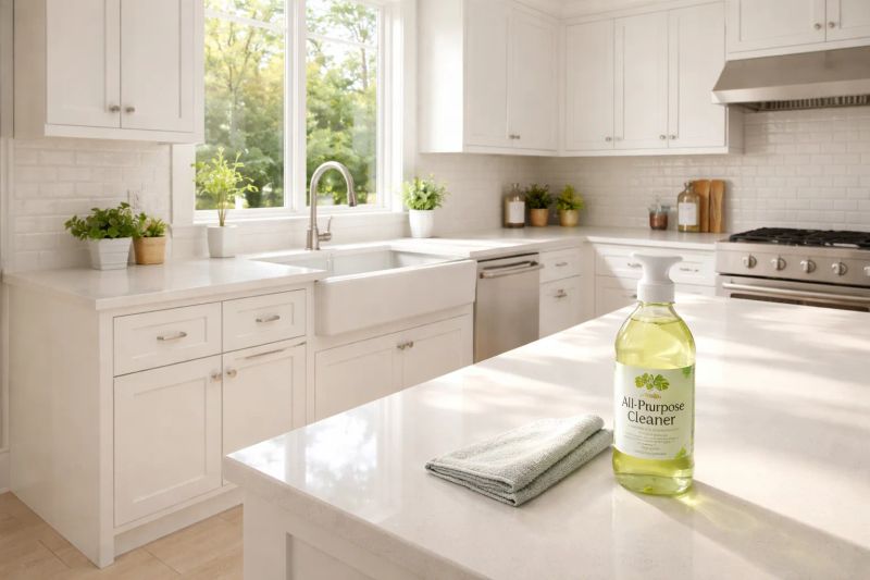SparkClean Pro using plant-based green cleaning products in San Diego home